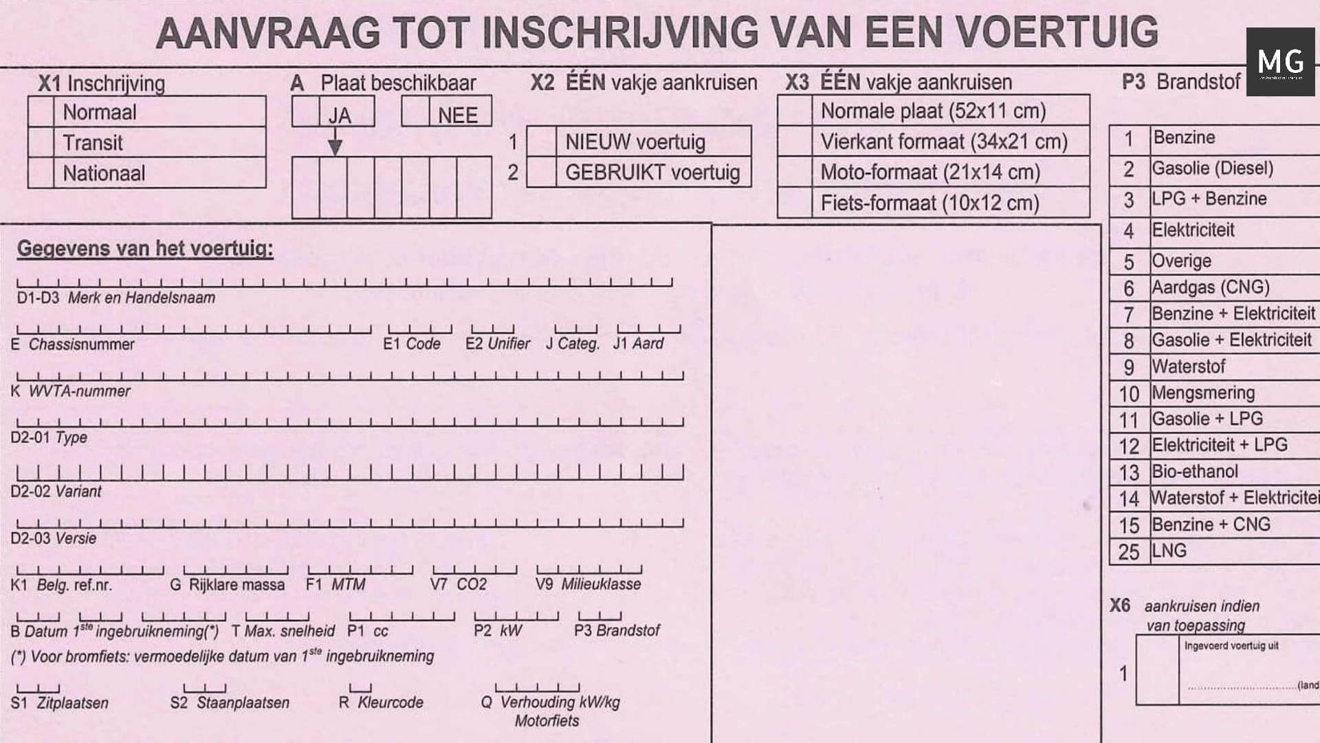 Inschrijving voertuig, Maes Group